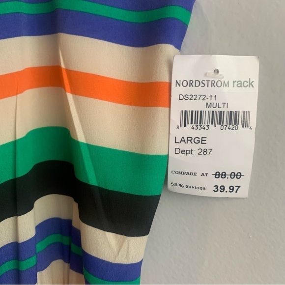 NWT Collective Concepts Colorful Striped Tank Mini Dress Size Large - Picture 7 of 13